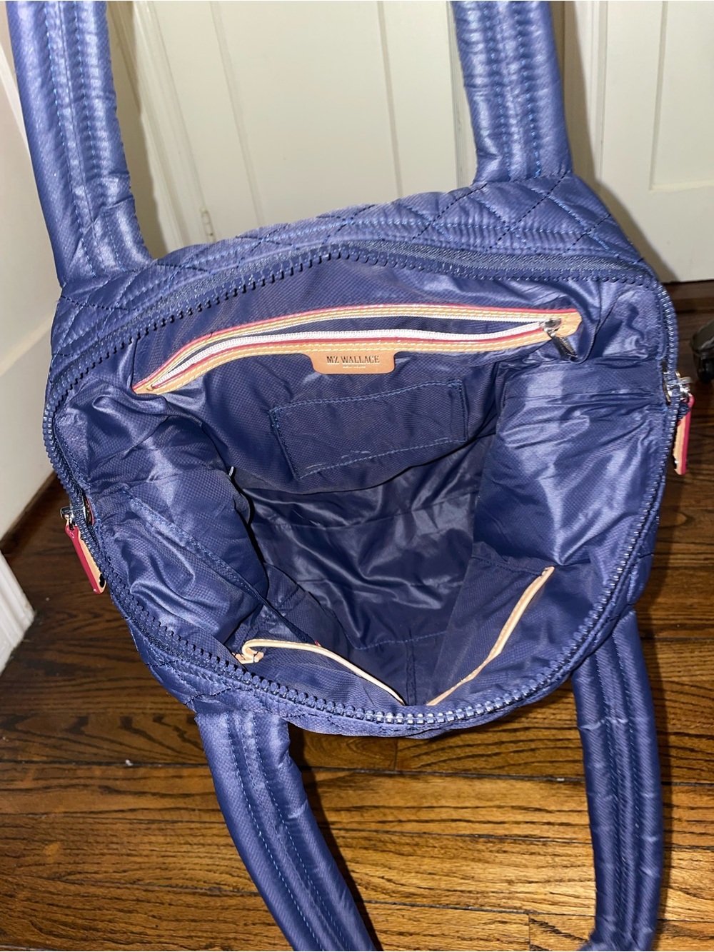 MZ Wallace Sutton Navy Quilted Shoulder Satchel - Picture 10 of 11